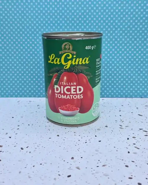  La Gina Italian Diced Tomatoes. 4.5 Health star rating. 100% Italian tomatoes.