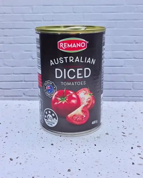  Remano Australian Diced Tomatoes. 4.5 Health star rating.  Australian grown tomatoes. 